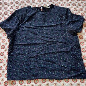 Vintage 90s 100% Silk Leopard Print Blouse size medium